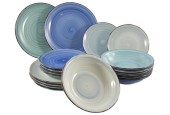 Serviesset Curaçao Blue 18-delig 3-ply