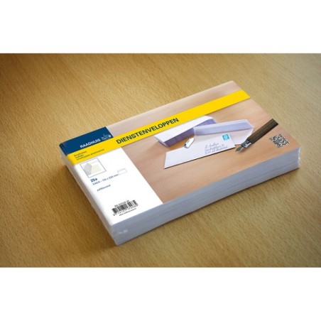 Enveloppes Mairie 110x220 DL service bande adhésive blanc 80gr 25 pièces autocollantes