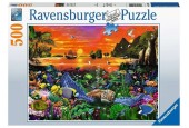 Ravensburger Puzzel Schildpad in het rif 500 stukjes