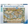 Ravensburger Puzzel De wereld rond, wereldkaartpuzzel 2000 stukjes