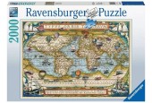 Ravensburger Puzzel De wereld rond, wereldkaartpuzzel 2000 stukjes