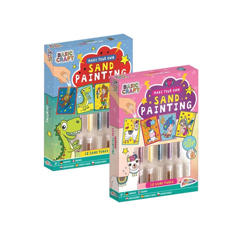 Set d'autocollants Grafix Sand (4 feuilles + 12 tubes de sable)