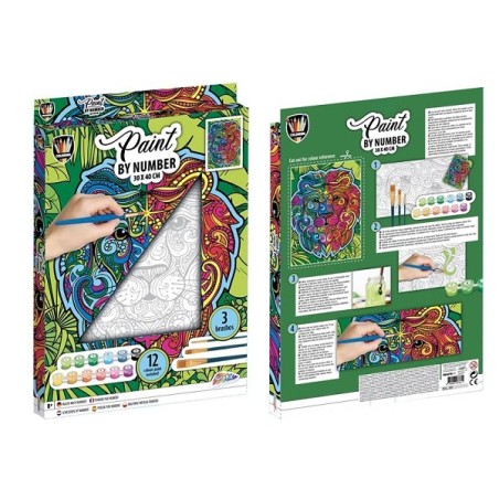 Grafix Peinture par numéros Lion 30x40cm