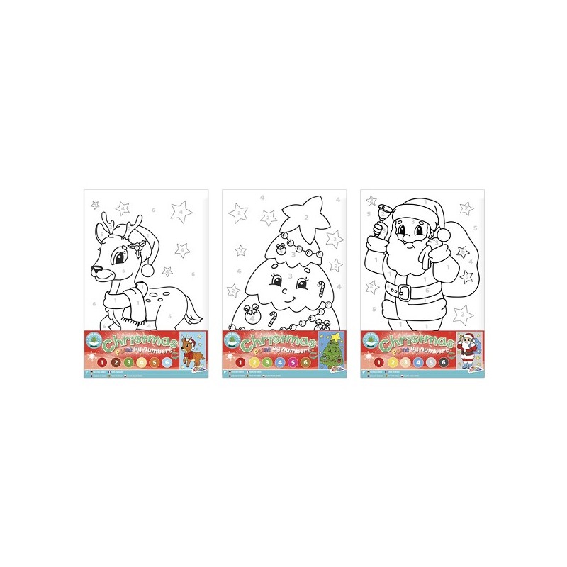 Grafix Noël Peinture par numéro toile 29,7x19,5cm