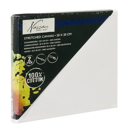 Grafix Canvas cadre musculaire 20x20cm 2 pièces 100% coton