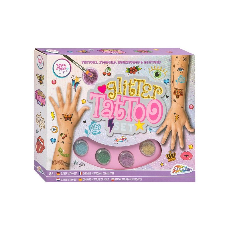 Ensemble de tatouages à paillettes Grafix