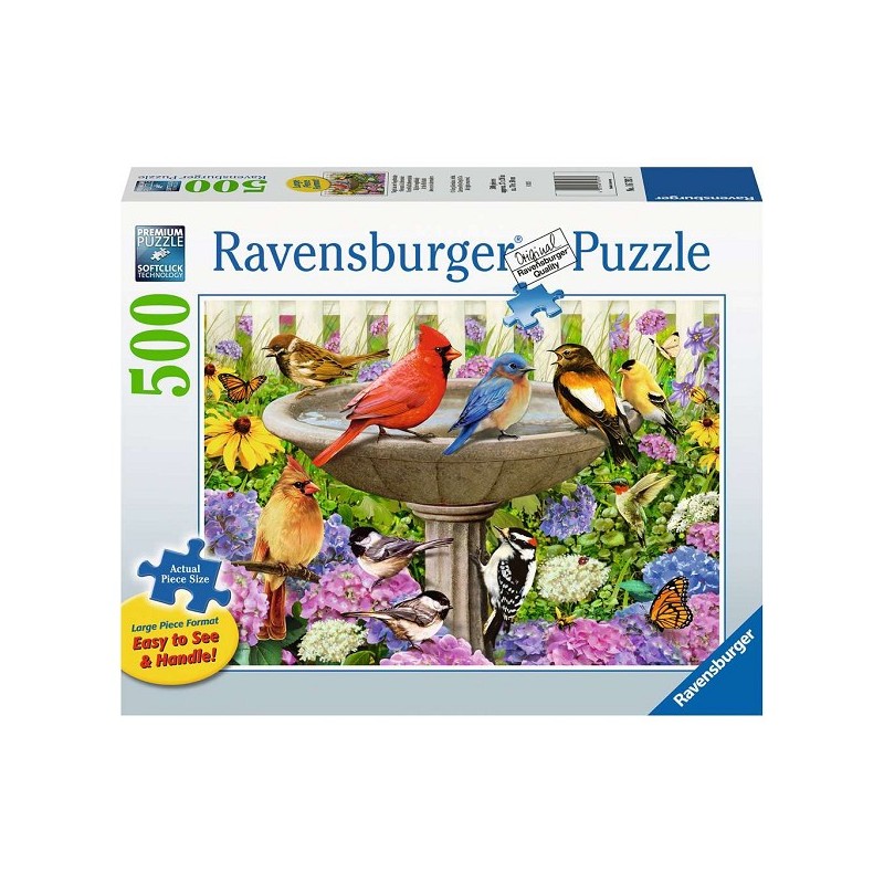 Puzzle Ravensburger Au bain d'oiseaux 500 pièces