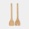 Brabantia Profile Couverts à salade en bois de hêtre, lot de 2