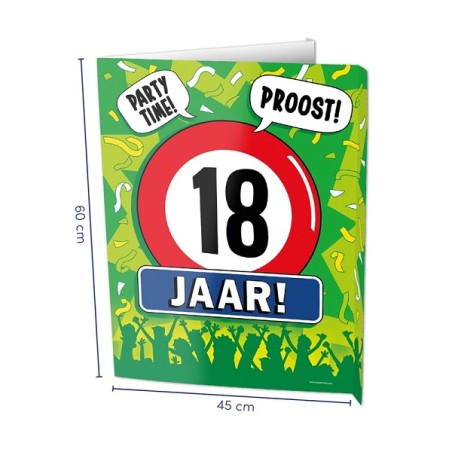 Paperdreams Window signs - 18 jaar 60x45cm