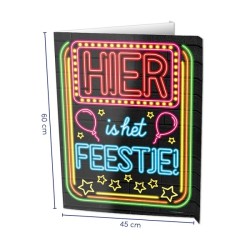 Paperdreams Window signs - Hier is het feestje 60x45cm