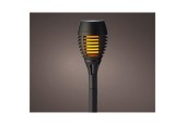 Lumineo Torche solaire plastique effet flamme Ø7,5xH27cm-12L Paquet de 4 pièces