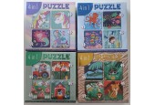4-in-1 Puzzel (4/6/9/12 Stukjes)