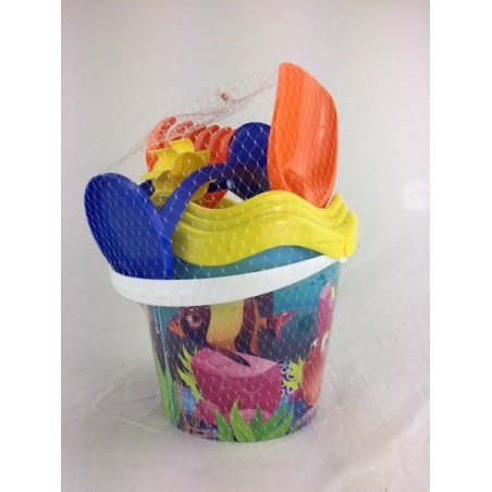 Ensemble seau Adriatic Fishing avec sablier Ø22x36cm