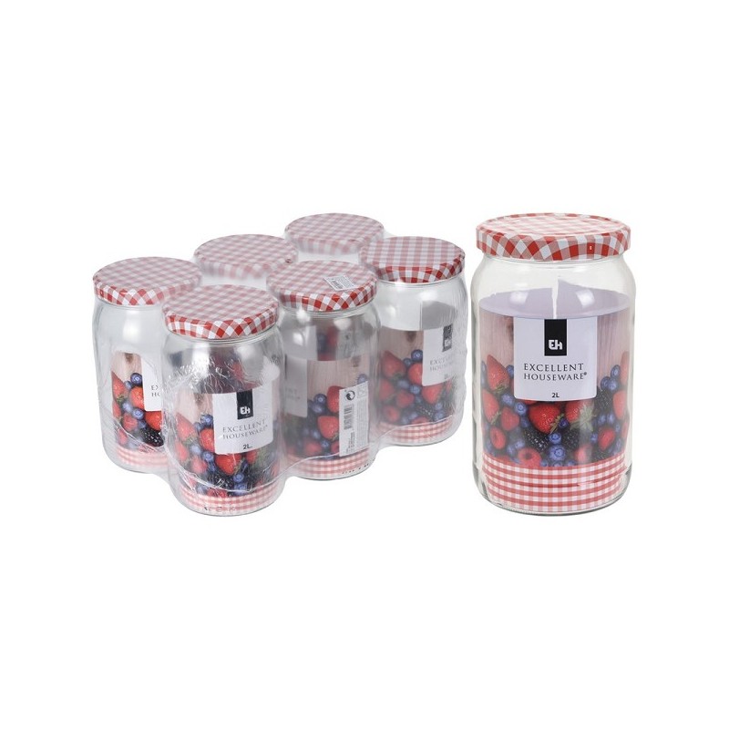 Weckpot 2 liter metalen deksel