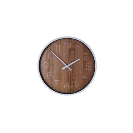 Horloge murale aspect bois Ø25cm