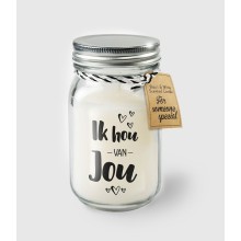 Paperdreams Black & White scented candles - Ik hou van jou