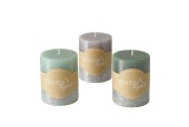 Boltze Home Stompkaars Mariza Ø7xH9cm , Grey, Sage green, Silver colour-mix