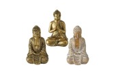 Boltze Home figurine Javen Bouddha polyrésine H10cm doré