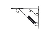 Esschert Design Support pour mât de drapeau avec crochet 42,5x8xh36cm (hors pot de fleur)