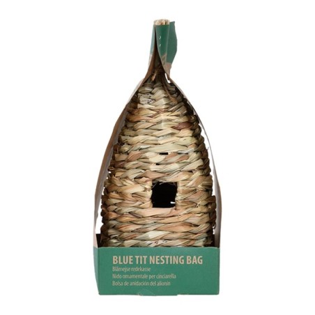 Esschert Design Pimpelmees nestbuidel zeegras Ø12x29cm