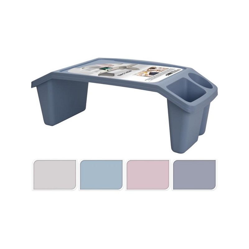 Table de lit en plastique avec compartiments de rangement 60x30x21cm