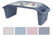 Table de lit en plastique avec compartiments de rangement 60x30x21cm