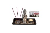 Decoset Buddha op houten tray 22x14cm