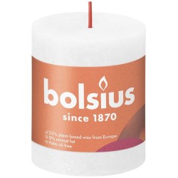 Bolsius Shine Collection Rustiek stompkaars 80/68 Cloudy White- Wolkenwit