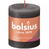 Bolsius Bougie bloc rustique 80/68 Gris orageux-Gris tempête