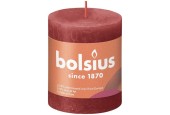 Bolsius Shine Collection Rustiek stompkaars 80/68 Delicate Red- Delicaat Rood