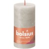 Bolsius Shine Collection Bougie bloc rustique 130/68 Sandy Grey - Gris sable