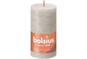 Bolsius Shine Collection Bougie bloc rustique 130/68 Sandy Grey - Gris sable