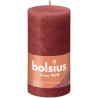 Bolsius Shine Collection Bougie bloc rustique 130/68 Rouge délicat - Rouge délicat