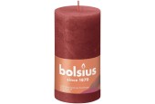 Bolsius Shine Collection Rustiek stompkaars 130/68 Delicate Red -Delicaat Rood