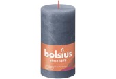 Bolsius Shine Collection Bougie bloc rustique 130/68 Shine Twilight Blue- Bleu crépuscule