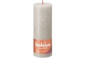 Bolsius Shine Collection  Rustiek stompkaars 190/68 Sandy Grey - Zandgrijs