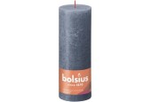 Bolsius Shine Collection Bougie bloc rustique 190/68 Bleu crépuscule Bleu crépuscule