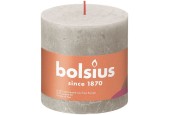 Bolsius Shine Collection Bougie pilier rustique 100/100 Sandy Grey - Gris sable