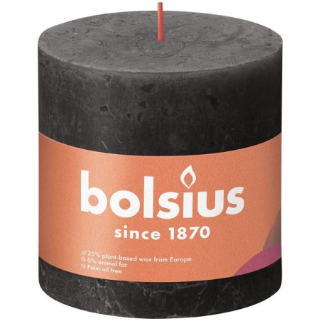 Bolsius Rustiek stompkaars 100/100 Stormy Grey- Stormgrijs