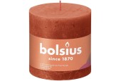 Bolsius Shine Collection Bougie pilier rustique 100/100 Orange Terreux - Orange Terreux