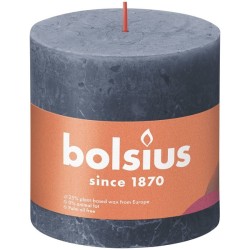 Bolsius Shine Collection Bougie bloc rustique 100/100 Bleu crépuscule - Bleu crépuscule