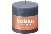 Bolsius Shine Collection Bougie bloc rustique 100/100 Bleu crépuscule - Bleu crépuscule
