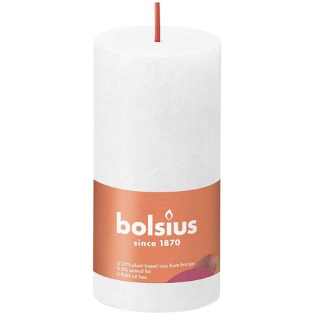 Bolsius Shine Collection Bougie bloc rustique 100/50 Cloudy White- Cloudy White