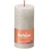Bolsius Shine Collection  Rustiek stompkaars 100/50 Sandy Grey - Zandgrijs