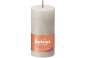 Bolsius Shine Collection Bougie bloc rustique 100/50 Sandy Grey - Gris sable