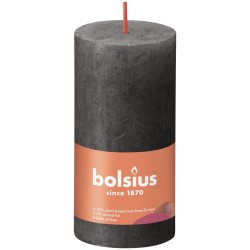 Bougie bloc Bolsius Rustic 100/50 Stormy Grey - Gris tempête