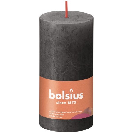 Bougie bloc Bolsius Rustic 100/50 Stormy Grey - Gris tempête