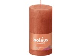 Bolsius Shine Collection Bougie bloc rustique 100/50 Orange terreux - Orange terreux
