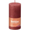 Bolsius Shine Collection Bougie bloc rustique 100/50 Rouge délicat-Rouge délicat