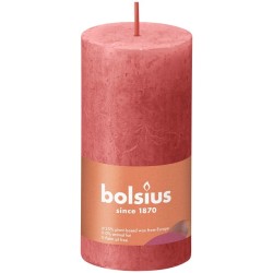 Bolsius Shine Collection Bougie pilier rustique 100/50 Blossom Pink -Blossom Pink